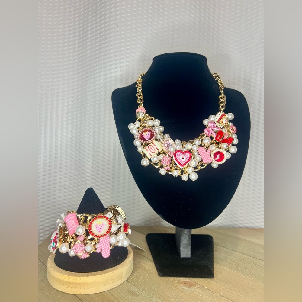 Betsey Johnson BabyCakes Charm Necklace and Bracelet Bundle!!